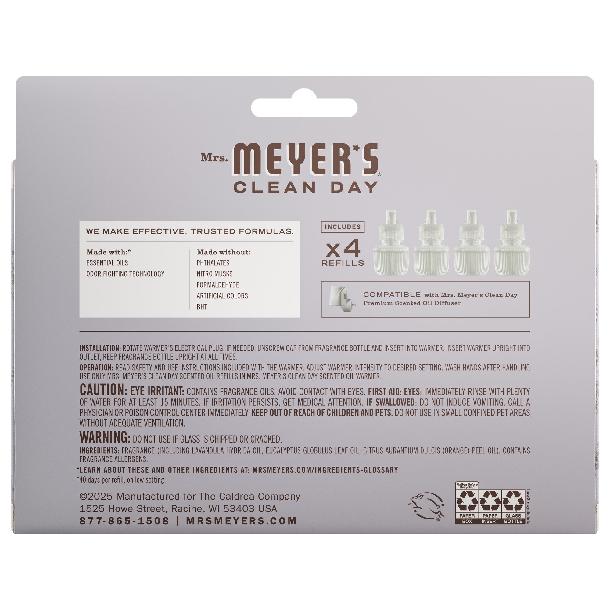 Lavender Plug In Scented Oil Refill. 4-Pack - Image 2